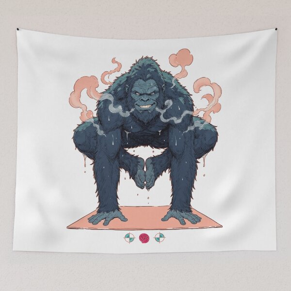 Item preview, Hot Yoga Crow Pose – Funny Sasquatch Arm Balance Design designed and sold by Whimsy Trail Co.
