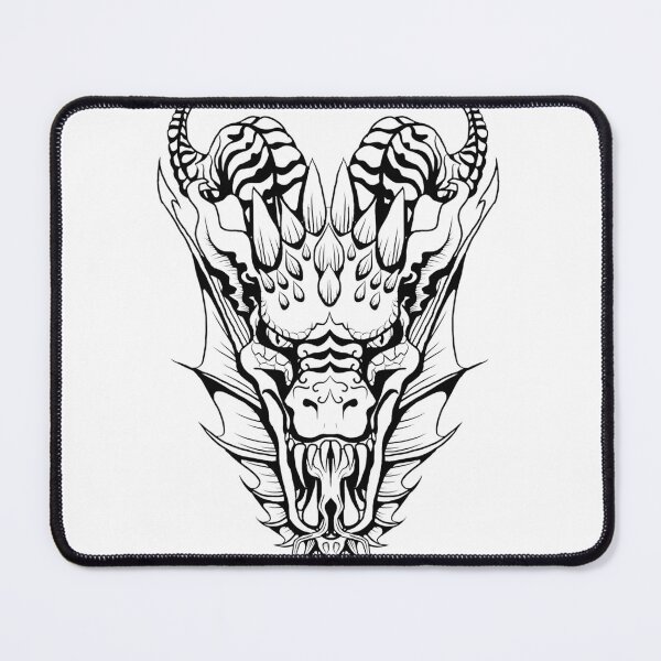 Item preview, Fierce Black Dragon Tattoo Style Illustration with Bold Details designed and sold by laxxers.