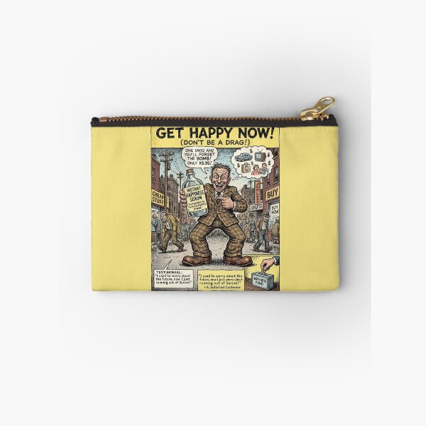 Item preview, The Chemical Grin: Vintage Happiness Serum Satire Print designed and sold by FreiherrPK.