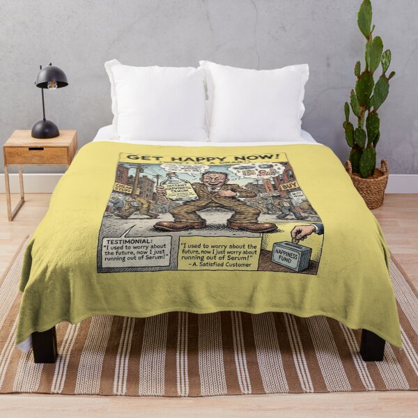 Item preview, The Chemical Grin: Vintage Happiness Serum Satire Print designed and sold by FreiherrPK.