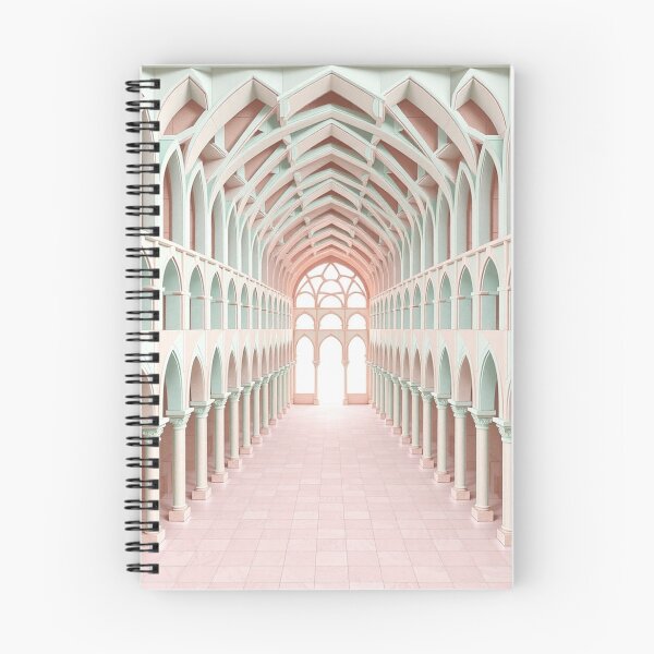 Item preview,  Bright Classical White and Pink Arch Corridor designed and sold by IntelliMindDesigns.