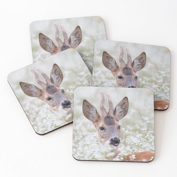 Item preview, Roe Deer Buck Among White Flowers designed and sold by gabormedve.