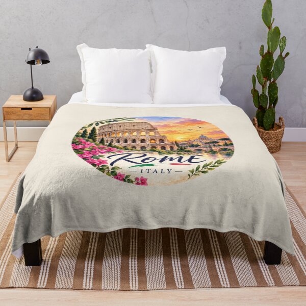 Item preview, Rome Italy Watercolor Travel Art Colosseum Sunset designed and sold by GusiaTreasures.