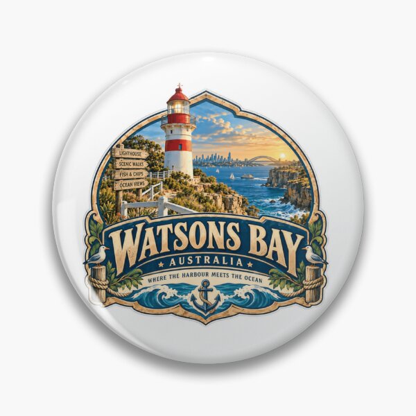 Item preview, Watsons Bay Australia Where The Harbour Meets The Ocean Sydney Lighthouse Travel Souvenir designed and sold by Simsimah26Parks.