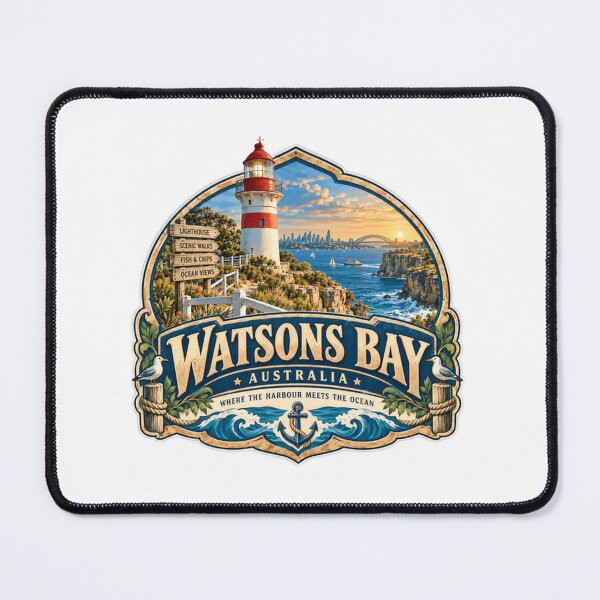 Item preview, Watsons Bay Australia Where The Harbour Meets The Ocean Sydney Lighthouse Travel Souvenir designed and sold by Simsimah26Parks.
