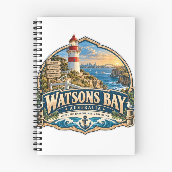 Item preview, Watsons Bay Australia Where The Harbour Meets The Ocean Sydney Lighthouse Travel Souvenir designed and sold by Simsimah26Parks.