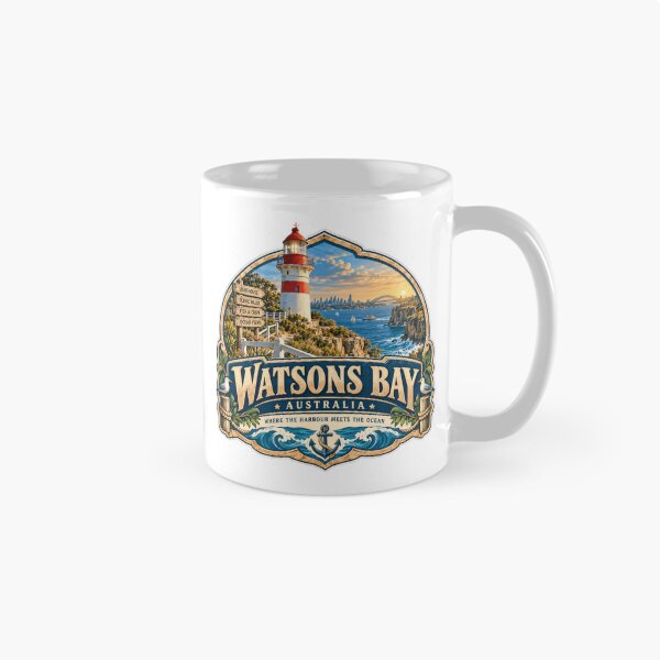 Item preview, Watsons Bay Australia Where The Harbour Meets The Ocean Sydney Lighthouse Travel Souvenir designed and sold by Simsimah26Parks.
