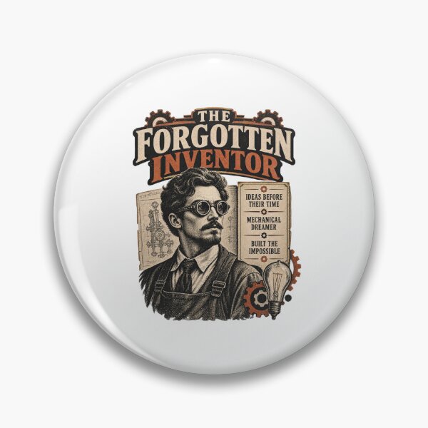 Item preview, The Forgotten Inventor – Vintage Inventor Retro Industrial Design designed and sold by Print-Mingle01.