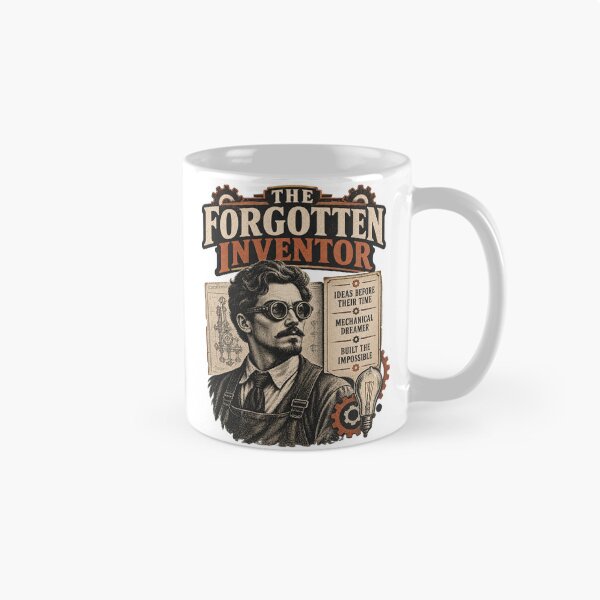 Item preview, The Forgotten Inventor – Vintage Inventor Retro Industrial Design designed and sold by Print-Mingle01.