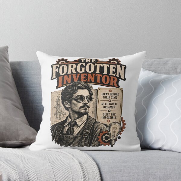 Item preview, The Forgotten Inventor – Vintage Inventor Retro Industrial Design designed and sold by Print-Mingle01.
