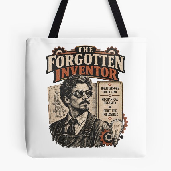 Item preview, The Forgotten Inventor – Vintage Inventor Retro Industrial Design designed and sold by Print-Mingle01.