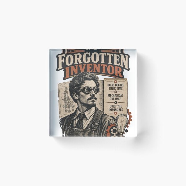 Artikelvorschau, Der vergessene Erfinder – Vintage-Erfinder-Retro-Industriedesign entworfen und verkauft von Print-Mingle01.