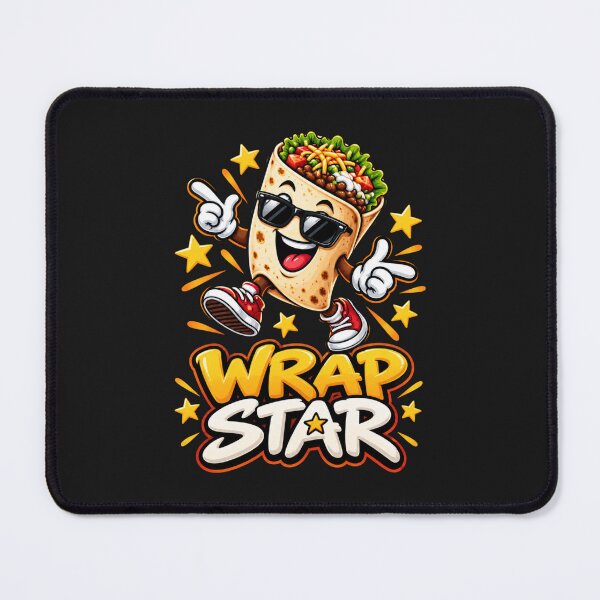 Item preview, Wrap Star – Funny Burrito Character Design designed and sold by CraigDesignWork.