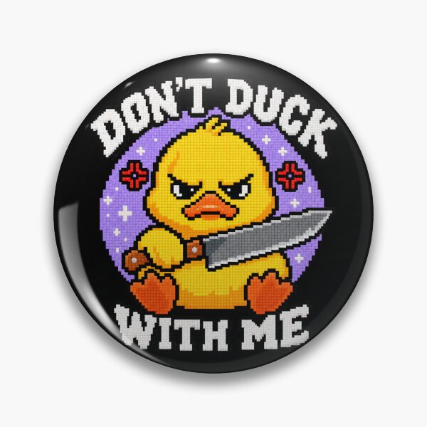 Artikelvorschau, Duck dich nicht vor mir, Pixel Duck entworfen und verkauft von Gabriela Mihai.