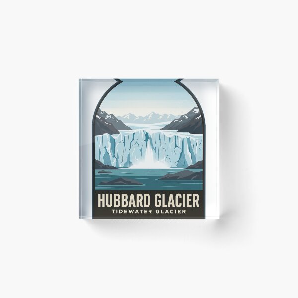 Item preview, Hubbard Glacier Alaska Travel Badge Sticker - Vintage Tidewater Glacier designed and sold by DetourDgn.