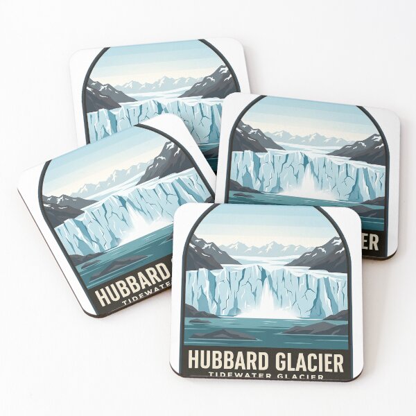 Item preview, Hubbard Glacier Alaska Travel Badge Sticker - Vintage Tidewater Glacier designed and sold by DetourDgn.