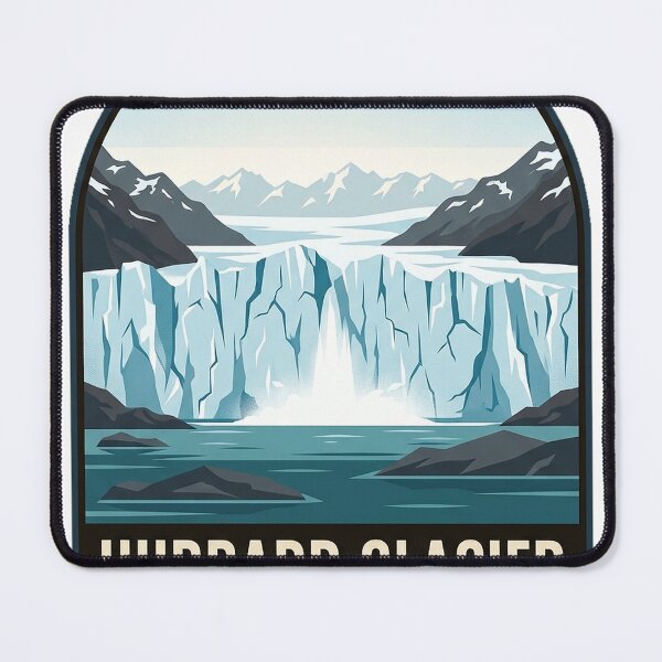 Item preview, Hubbard Glacier Alaska Travel Badge Sticker - Vintage Tidewater Glacier designed and sold by DetourDgn.