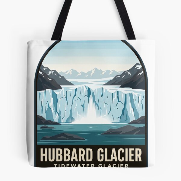 Item preview, Hubbard Glacier Alaska Travel Badge Sticker - Vintage Tidewater Glacier designed and sold by DetourDgn.