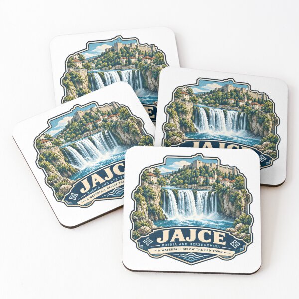 Item preview, Jajce Bosnia And Herzegovina A Waterfall Below The Old Town European Travel Souvenir designed and sold by Simsimah26Parks.