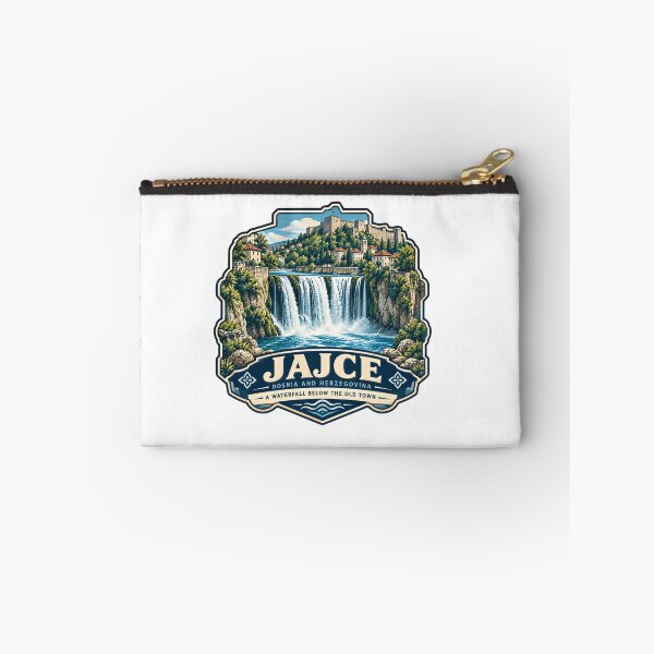 Item preview, Jajce Bosnia And Herzegovina A Waterfall Below The Old Town European Travel Souvenir designed and sold by Simsimah26Parks.