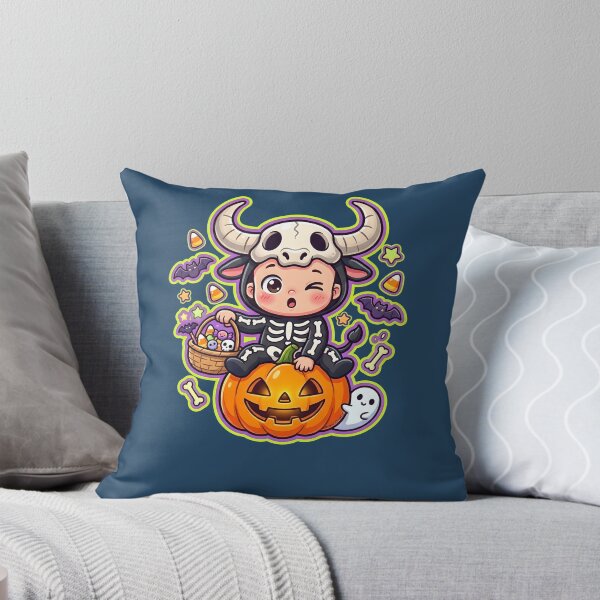 Item preview, Copy of Cute Spooky Little Skeleton Baby with Jack-o'-Lantern Halloween Costume designed and sold by BrainConstip.