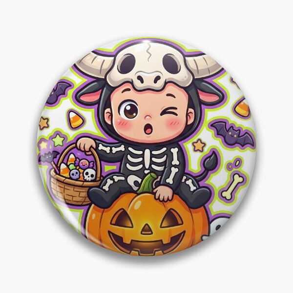 Item preview, Copy of Cute Spooky Little Skeleton Baby with Jack-o'-Lantern Halloween Costume designed and sold by BrainConstip.