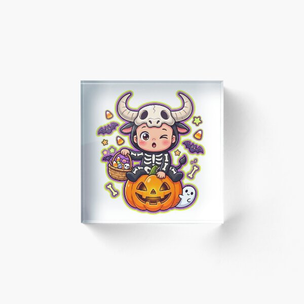 Artikelvorschau, Kopie von: Niedliches, gruseliges kleines Skelettbaby mit Kürbisgesicht-Halloweenkostüm entworfen und verkauft von BrainConstip.