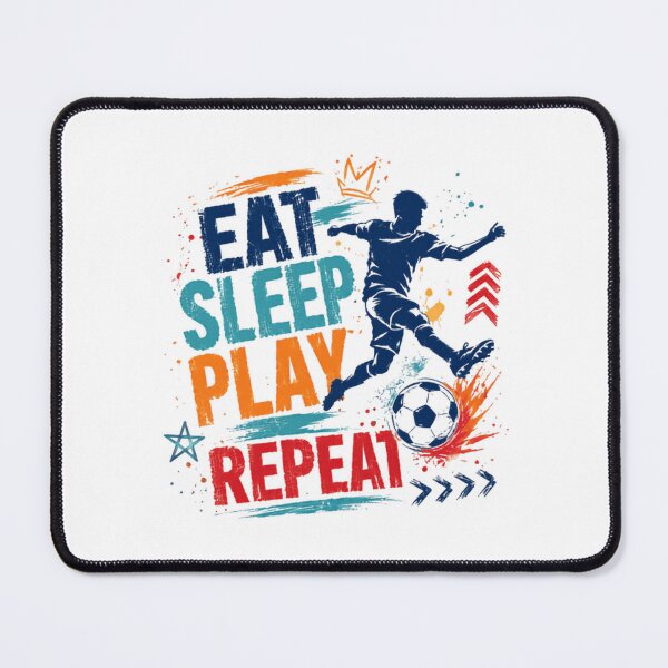 Item preview, Eat Sleep Play Repeat Soccer Player Sport Fan designed and sold by JonesFlora2025.