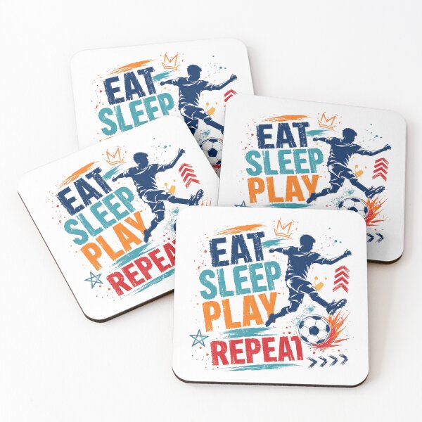 Item preview, Eat Sleep Play Repeat Soccer Player Sport Fan designed and sold by JonesFlora2025.