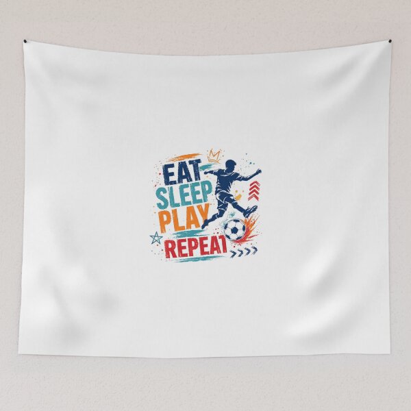Item preview, Eat Sleep Play Repeat Soccer Player Sport Fan designed and sold by JonesFlora2025.