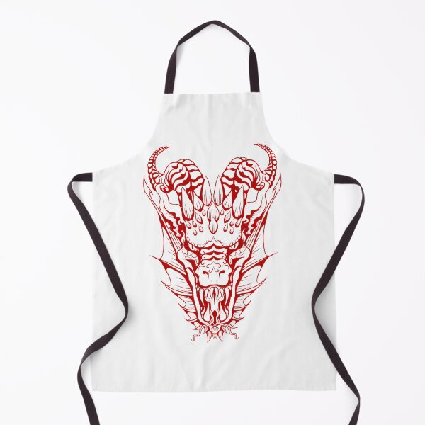 Item preview, Fierce Red Dragon Tattoo Style Illustration with Bold Details designed and sold by laxxers.