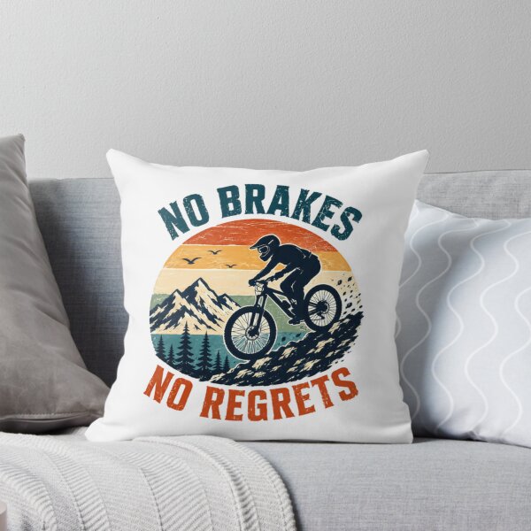 Item preview, No Brakes No Regrets Mountain Biking Downhill Riding Extreme Sports designed and sold by JonesFlora2025.