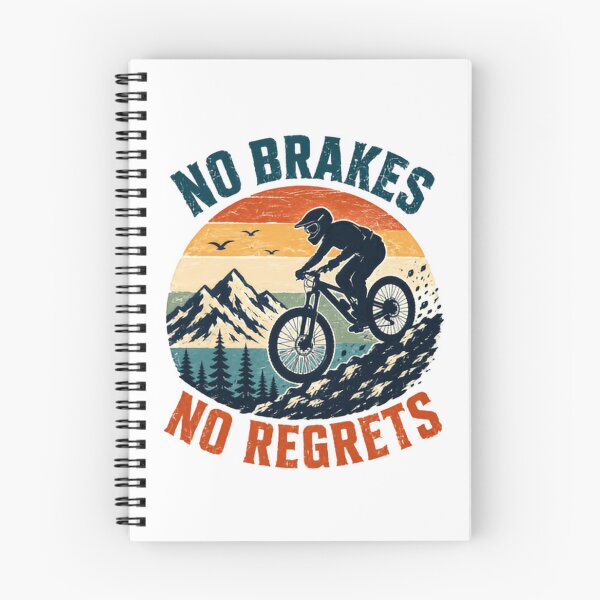 Item preview, No Brakes No Regrets Mountain Biking Downhill Riding Extreme Sports designed and sold by JonesFlora2025.