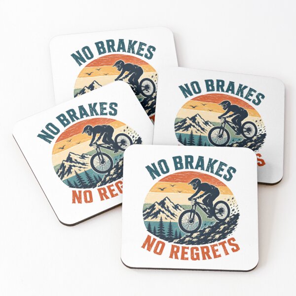 Item preview, No Brakes No Regrets Mountain Biking Downhill Riding Extreme Sports designed and sold by JonesFlora2025.
