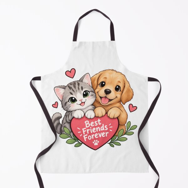 Item preview, Best Friends Forever Cat and Dog Kawaii Cute Pet Design designed and sold by PawVista.