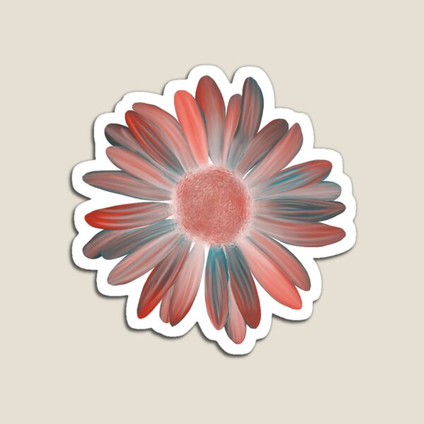 Item preview, Red and blue daisy  designed and sold by Jinxed Echo.