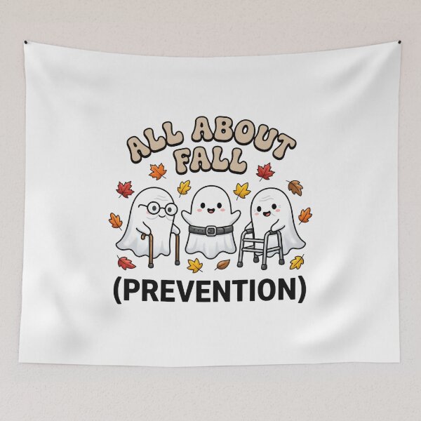 Item preview, Cute Ghosts All About Fall Prevention Funny Autumn Design designed and sold by OlyvieArt.