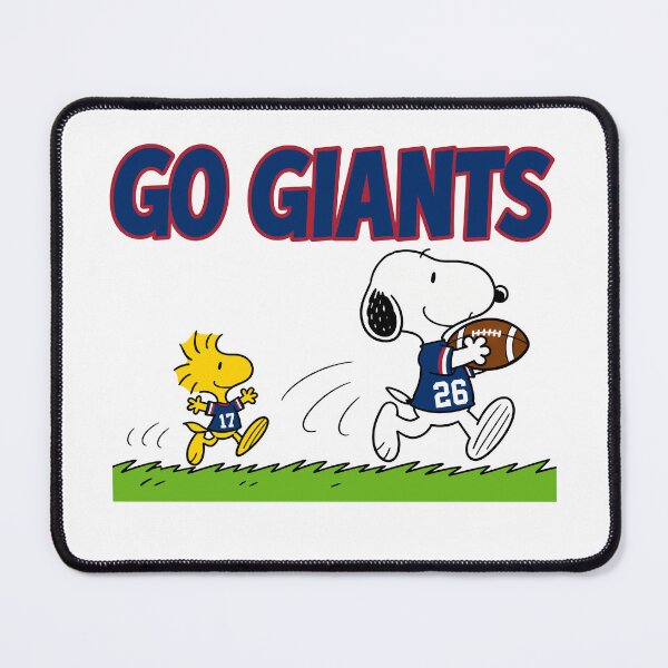 Item preview, Snoopy & Woodstock New York Giants Football Retro F446 designed and sold by GLUVY-THEME.