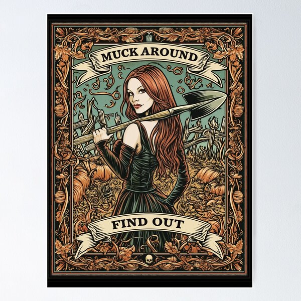 Item preview, Redbubble SEO Title  Muck Around & Find Out Funny Halloween Witch T-Shirt | Vintage Spooky Autumn Design designed and sold by Quietest Riot.