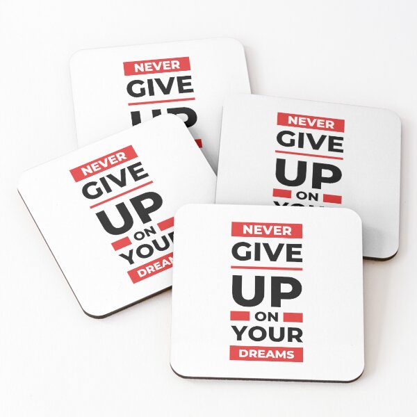 Item preview, Never Give Up On Your Dreams Motivational Typography Art designed and sold by serotonin75114.