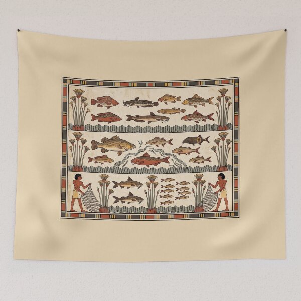 Item preview, The Nile Audit: Ancient Egyptian Fish Taxonomy Art Print designed and sold by FreiherrPK.