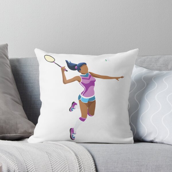 Item preview, Dynamic Badminton Player Silhouette in Action Design designed and sold by cryptodeal.