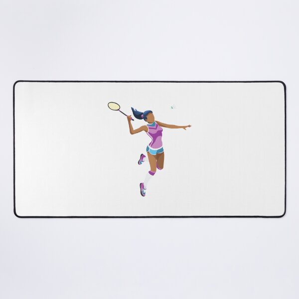 Item preview, Dynamic Badminton Player Silhouette in Action Design designed and sold by cryptodeal.