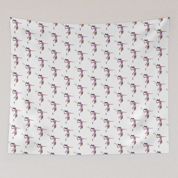Item preview, Dynamic Badminton Player Silhouette in Action Design designed and sold by cryptodeal.