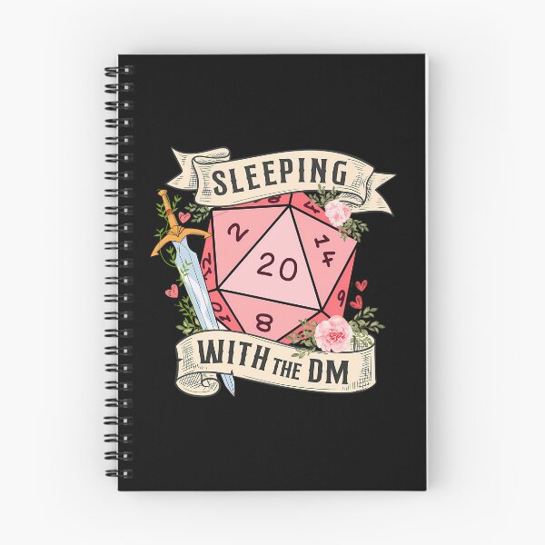 Item preview, Sleeping With The Dungeon Master Cute D20 Dnd Dice With Flowers And Sword designed and sold by Kings Crown.