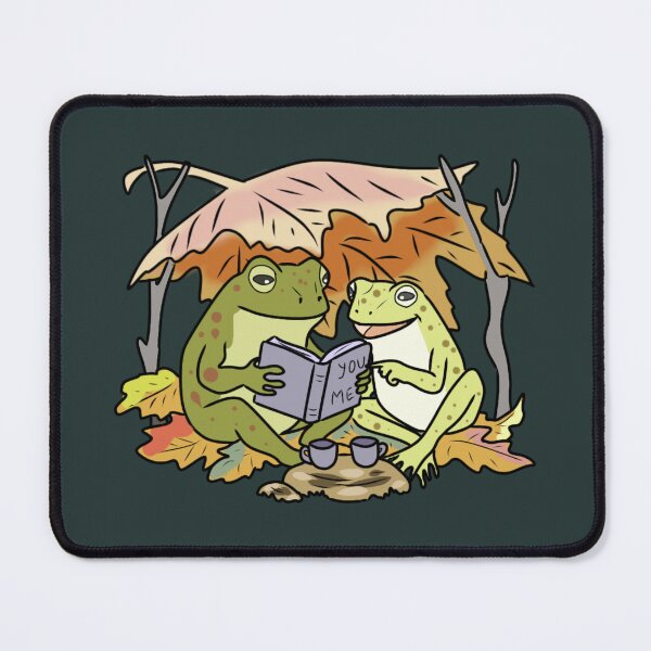 Item preview, Frog Couple Reading Book Aesthetic Cottagecore Autumn designed and sold by LeshanArt.