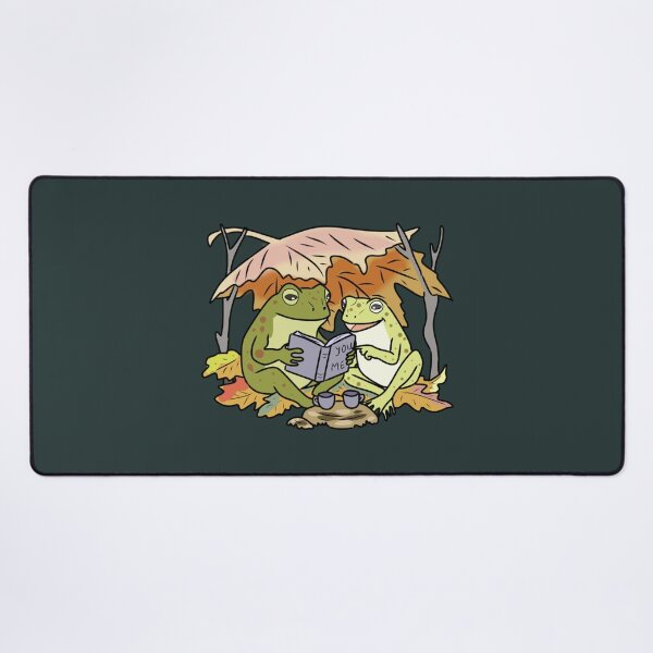 Item preview, Frog Couple Reading Book Aesthetic Cottagecore Autumn designed and sold by LeshanArt.