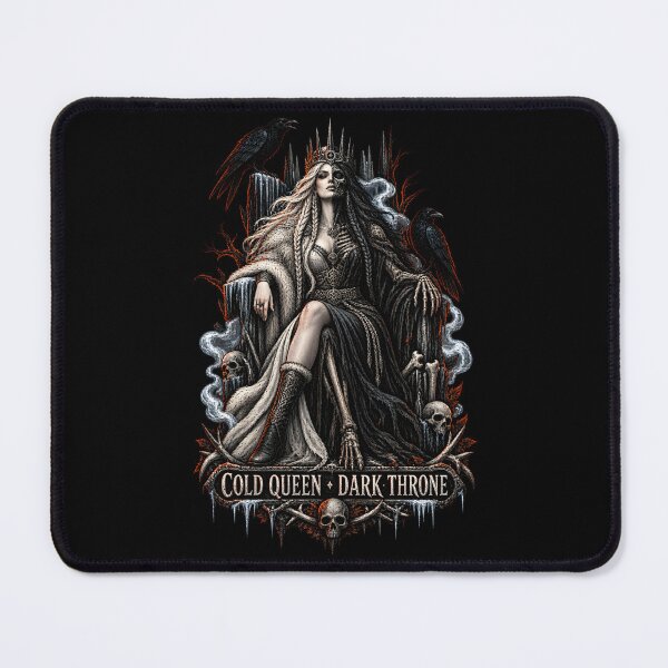 Item preview, Cold Queen Dark Throne – Norse Death Goddess Raven Gothic Viking Queen designed and sold by R3XFORGE.