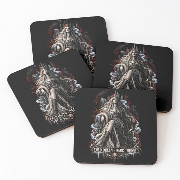 Item preview, Cold Queen Dark Throne – Norse Death Goddess Raven Gothic Viking Queen designed and sold by R3XFORGE.