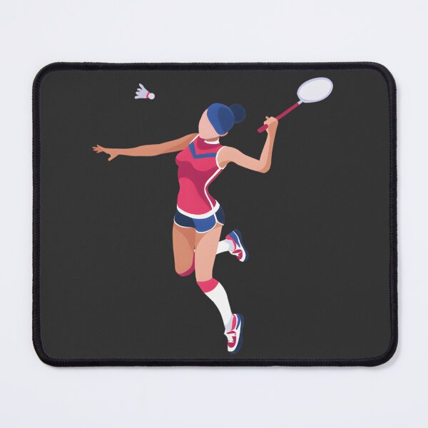 Item preview, Dynamic Badminton Player Silhouette in Action Sports Design designed and sold by cryptodeal.